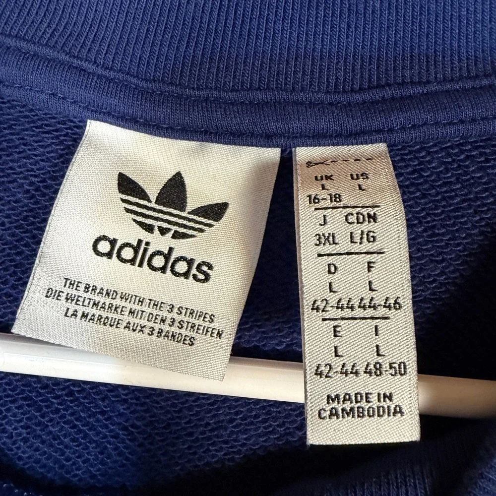 Adidas Originals Athletic Club Blue Crewneck Sweatshirt DA24628 Mens Large